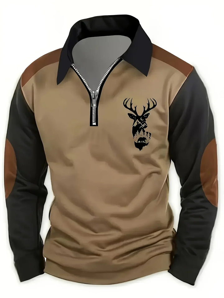 REUBEN | CLASSIC DEER QUARTER-ZIP PULLOVER
