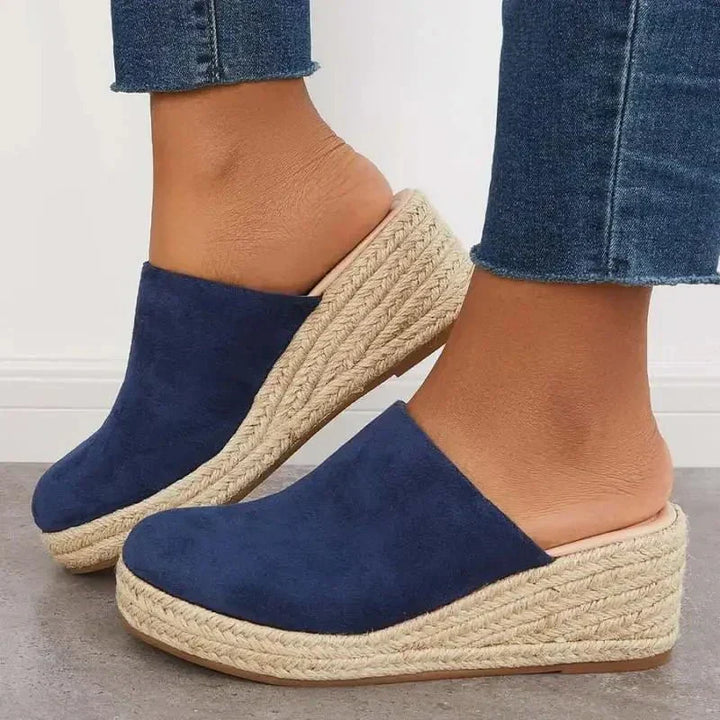 RAQUEL | ORTHOPEDIC WEDGE MULE SANDALS