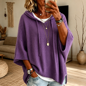 HAILEY | PURPLE PONCHO SWEATER