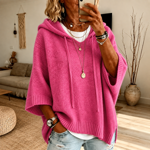 BROOKLYN | PINK PONCHO SWEATER