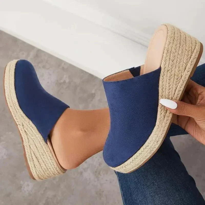 RAQUEL | ORTHOPEDIC WEDGE MULE SANDALS