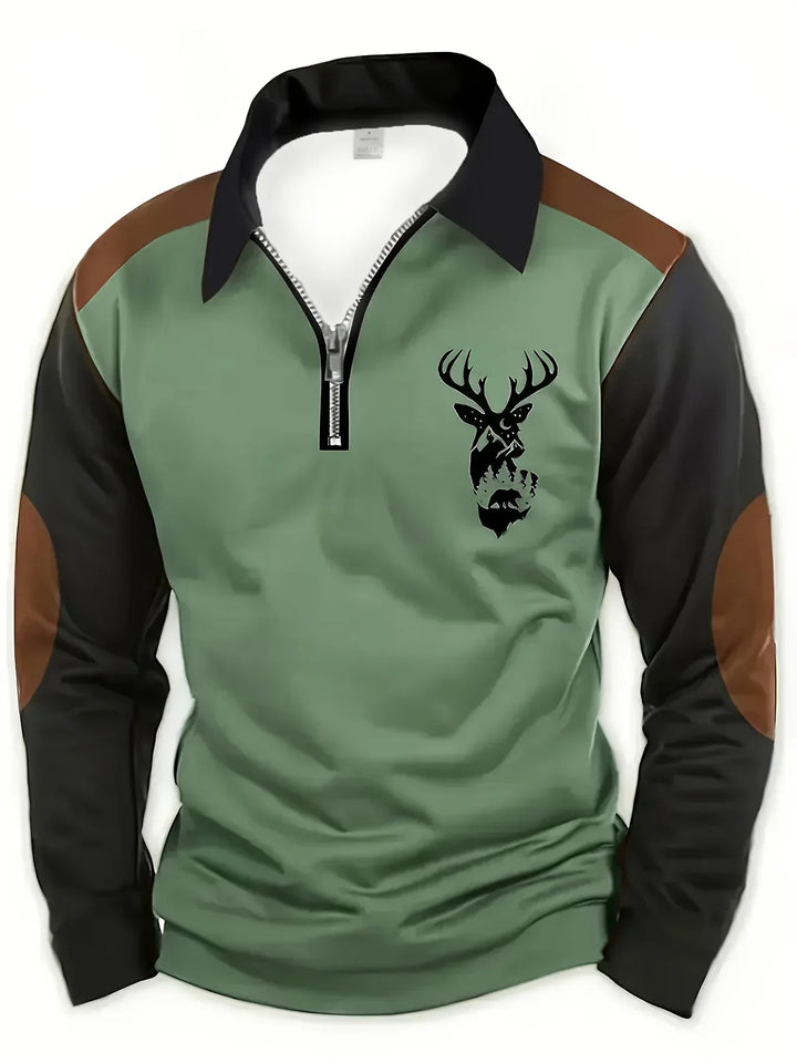 REUBEN | CLASSIC DEER QUARTER-ZIP PULLOVER
