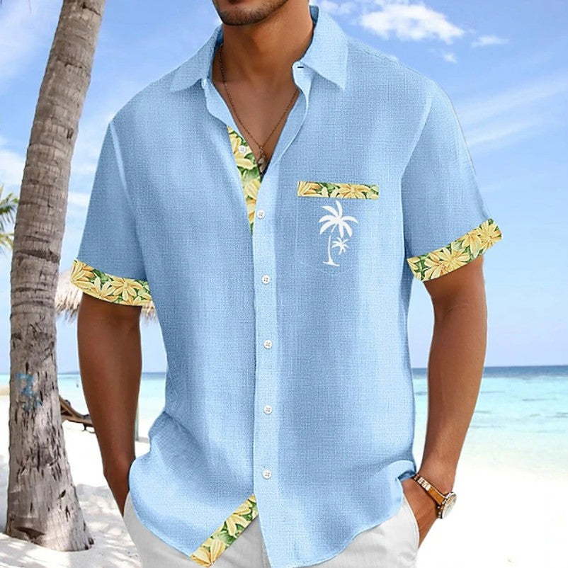 ENZO | TROPICAL TRIM RESORT SHIRT