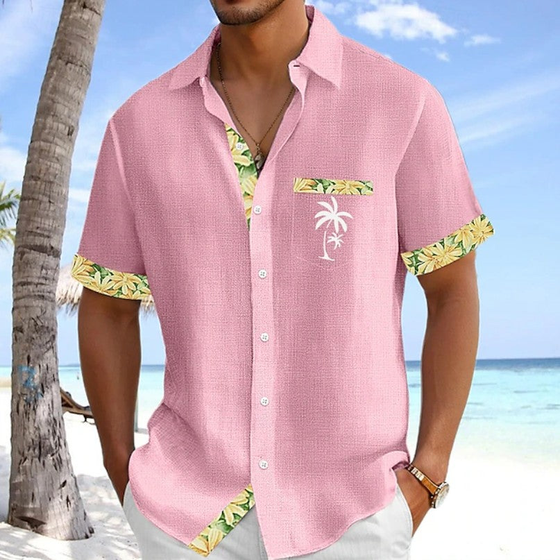 ENZO | TROPICAL TRIM RESORT SHIRT