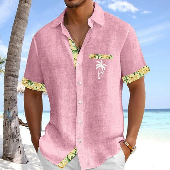 ENZO | TROPICAL TRIM RESORT SHIRT
