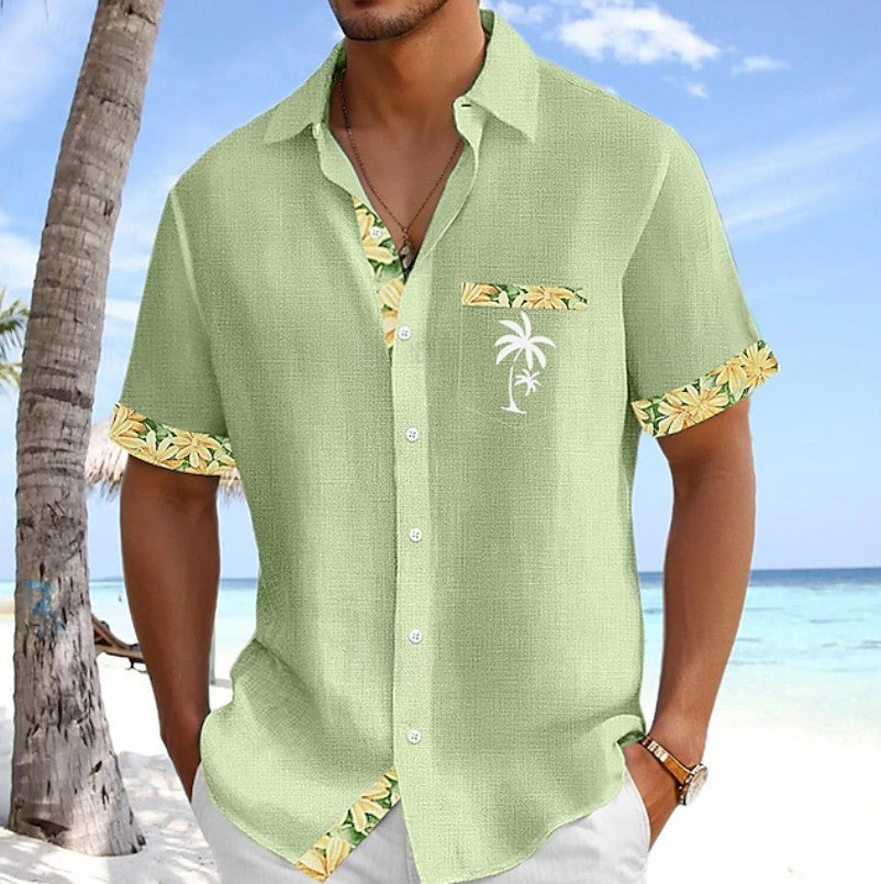 ENZO | TROPICAL TRIM RESORT SHIRT