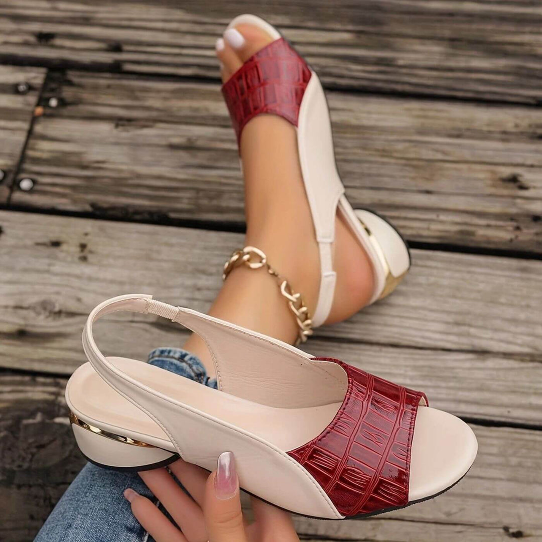 Martina | Elegant Low Heel Orthopedic Sandals