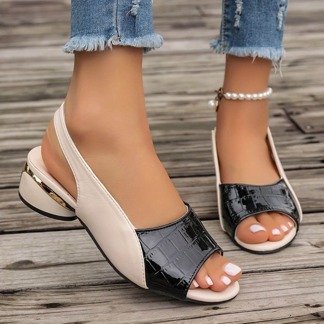 Martina | Elegant Low Heel Orthopedic Sandals