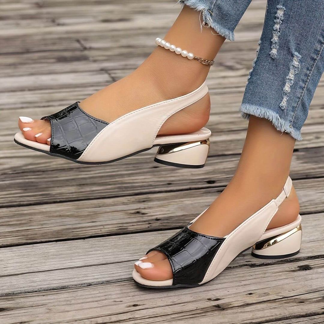 Martina | Elegant Low Heel Orthopedic Sandals