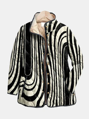 SABRINA | CASUAL QUILTED JACKET WITH ABSTRACT GEOMETRIC DESIGN