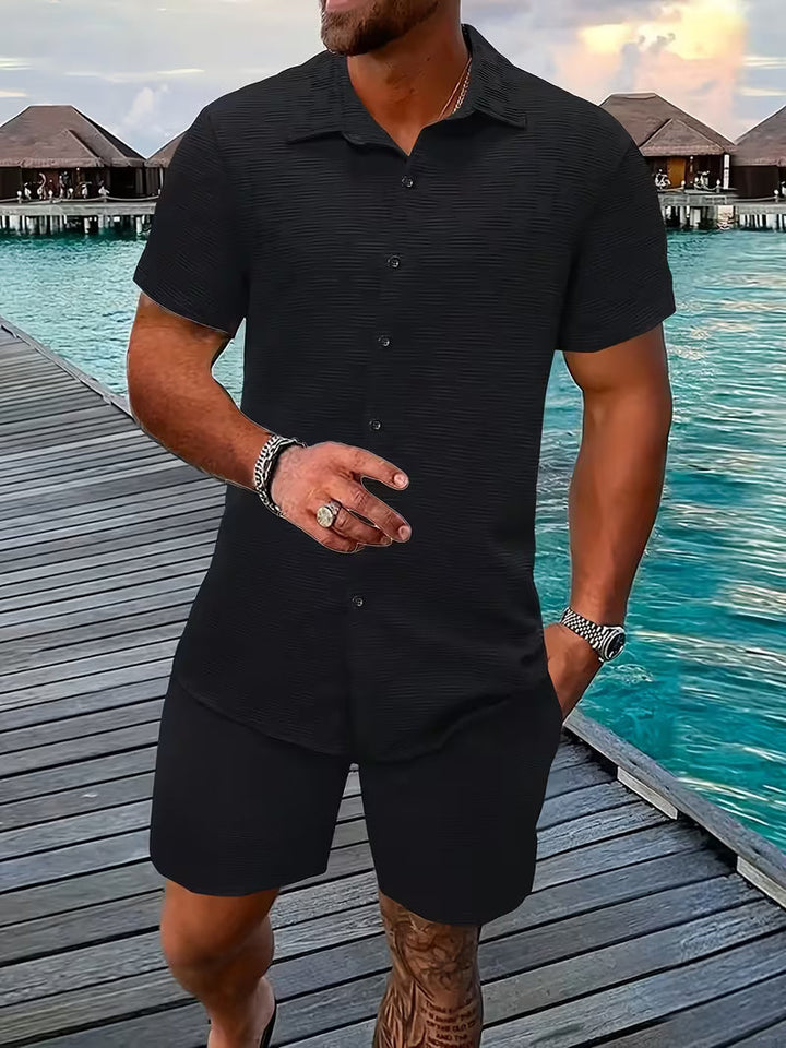 FABIAN | CLASSIC BUTTON SHIRT AND SHORTS SUMMER SET