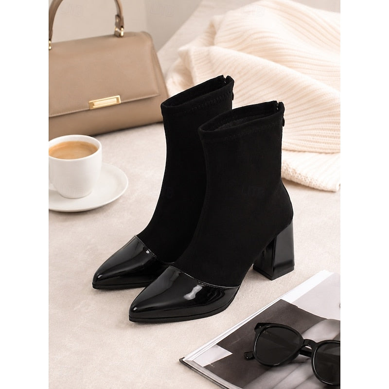 Silvia | Sleek Cap-Toe Ankle Boots