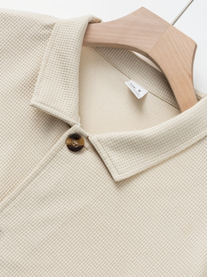 SILAS | TEXTURED BUTTON-FRONT OVERSHIRT JACKET