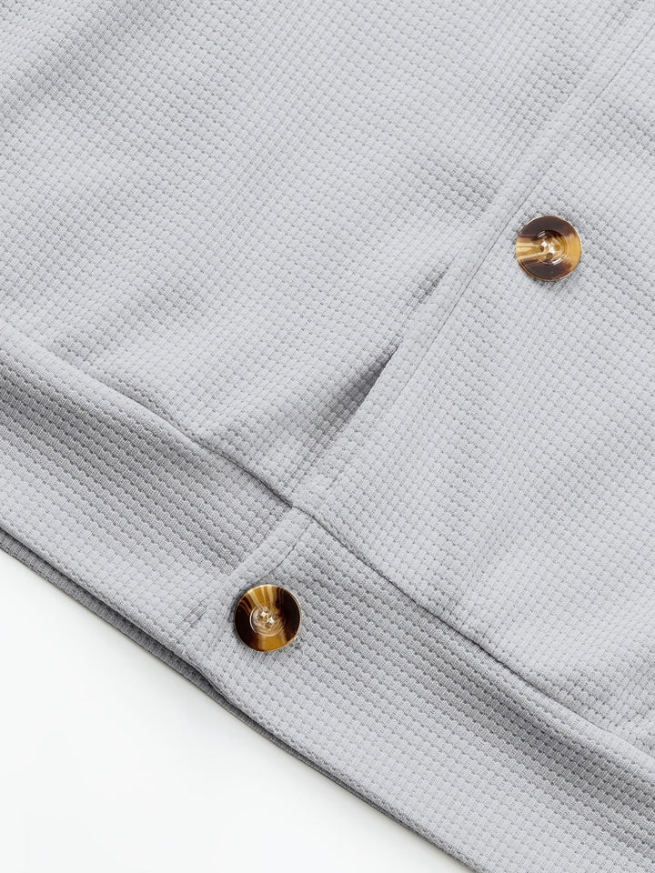 SILAS | TEXTURED BUTTON-FRONT OVERSHIRT JACKET