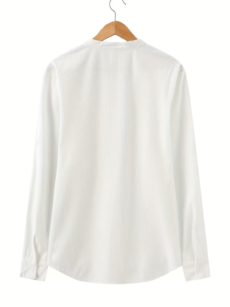 EDMUND | CLASSIC STAND-UP COLLAR BUTTON SHIRT