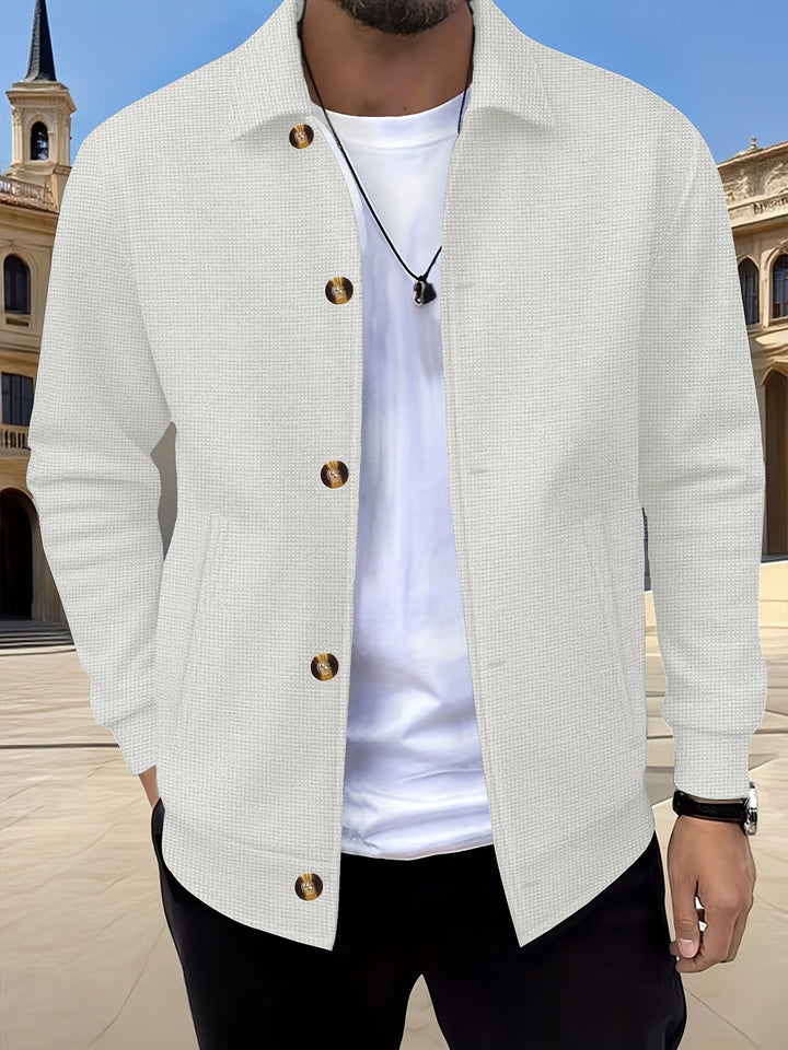 SILAS | TEXTURED BUTTON-FRONT OVERSHIRT JACKET