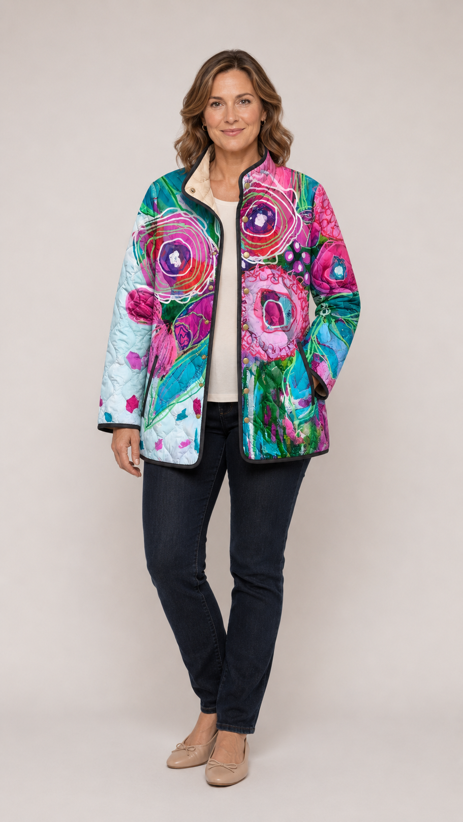 Sadie | Elegant Floral Pattern Jacket