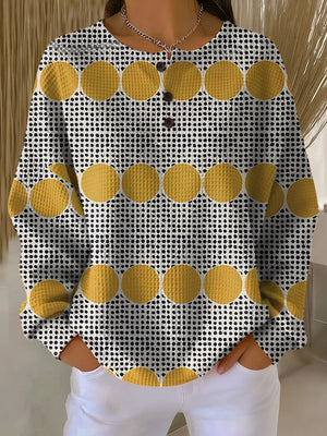 ANGELA | VINTAGE SWEATER WITH GEOMETRIC PATTERN