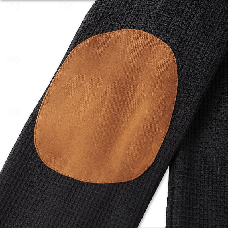 RHYS | TEXTURED LONG-SLEEVE HENLEY SHIRT