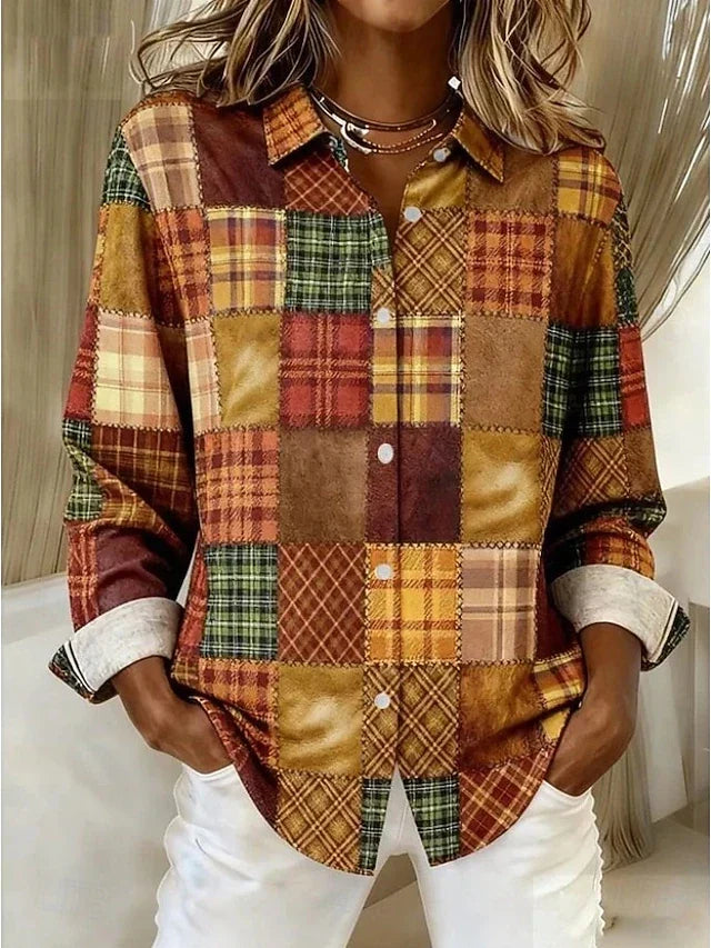 STEPHANIE | VINTAGE PATCHWORK BUTTON FRONT BLOUSE