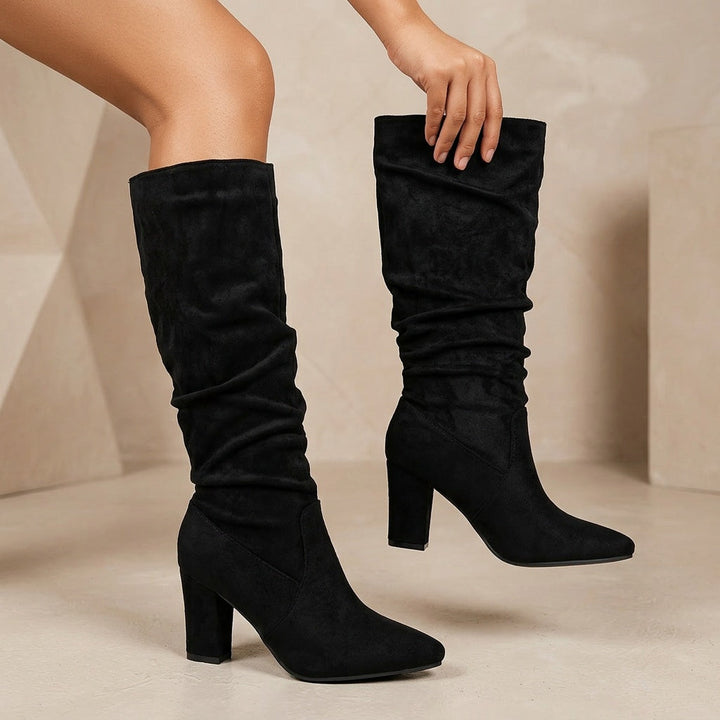 Sofía | Slouch Pointed-Toe Heeled Boots
