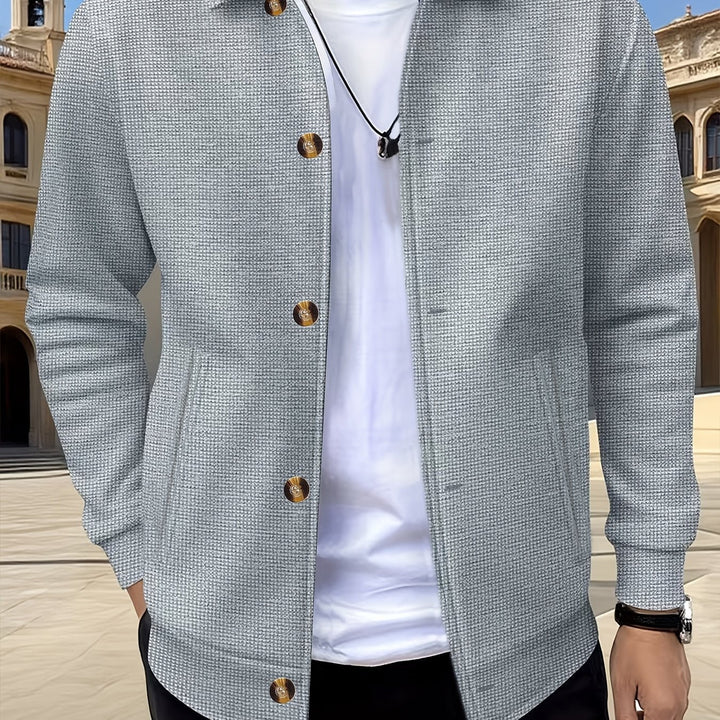 SILAS | TEXTURED BUTTON-FRONT OVERSHIRT JACKET