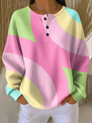 MOLLY | SWEATER WITH ABSTRACT GEOMETRIC PATTERN