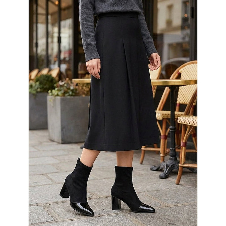 Silvia | Sleek Cap-Toe Ankle Boots