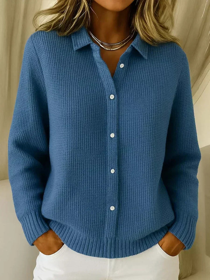 Eleanor | Textured Knit Button-Up Cardigan