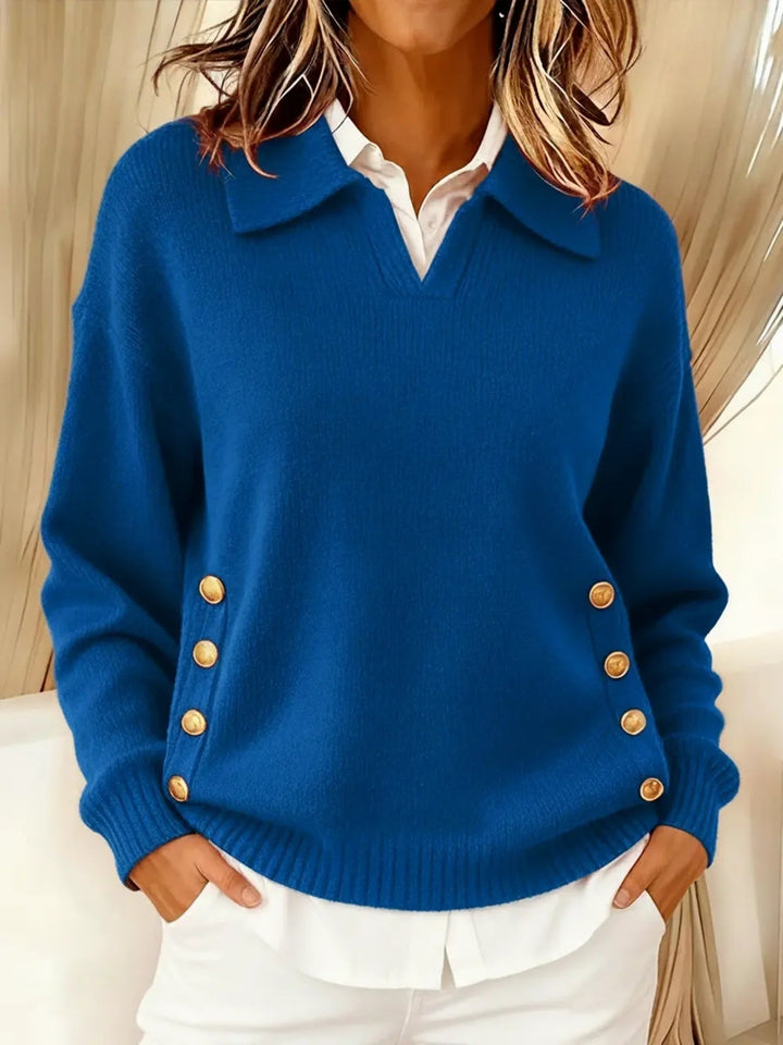 Celeste | V-Neck Sweater with Collar