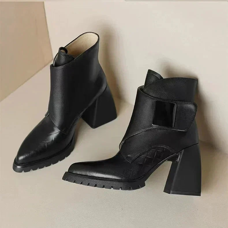 Rosa | Ankle Block Heel With Strap Detail