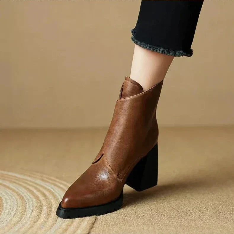 Rosa | Ankle Block Heel With Strap Detail