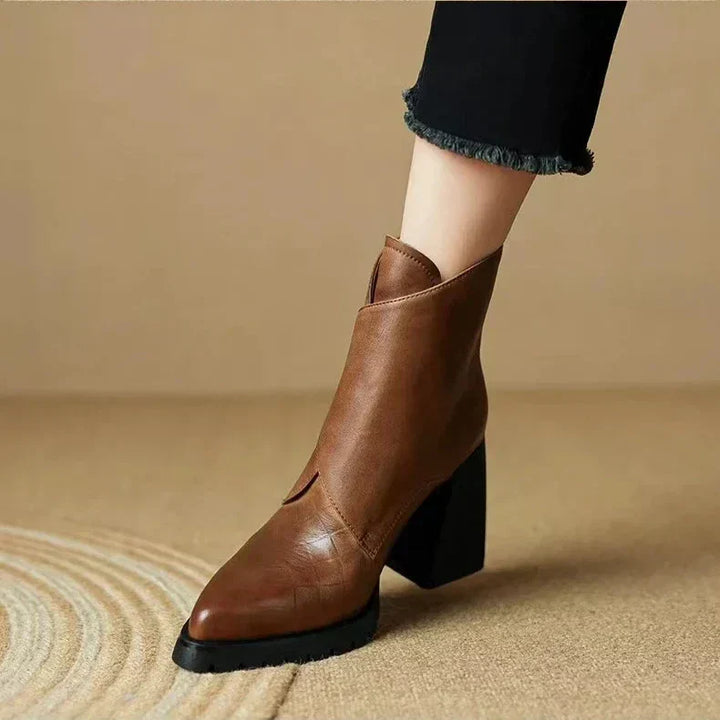 Rosa | Ankle Block Heel With Strap Detail