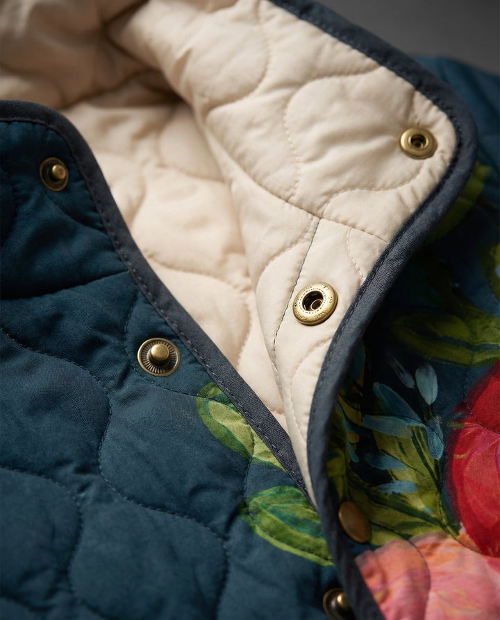 Stella | Vintage Floral Print Quilted Jacket