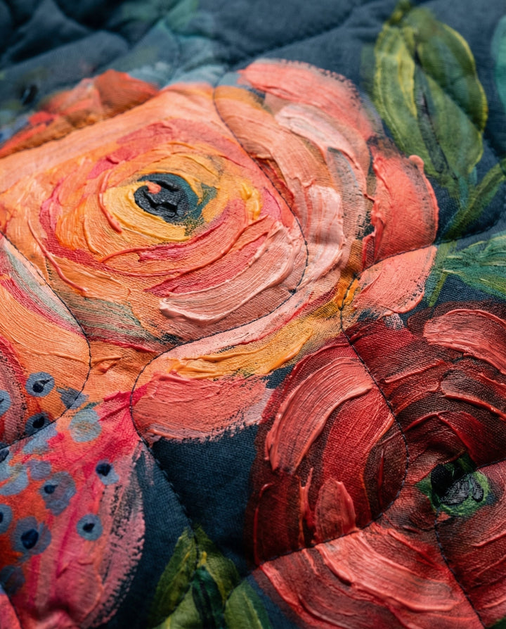 Stella | Vintage Floral Print Quilted Jacket
