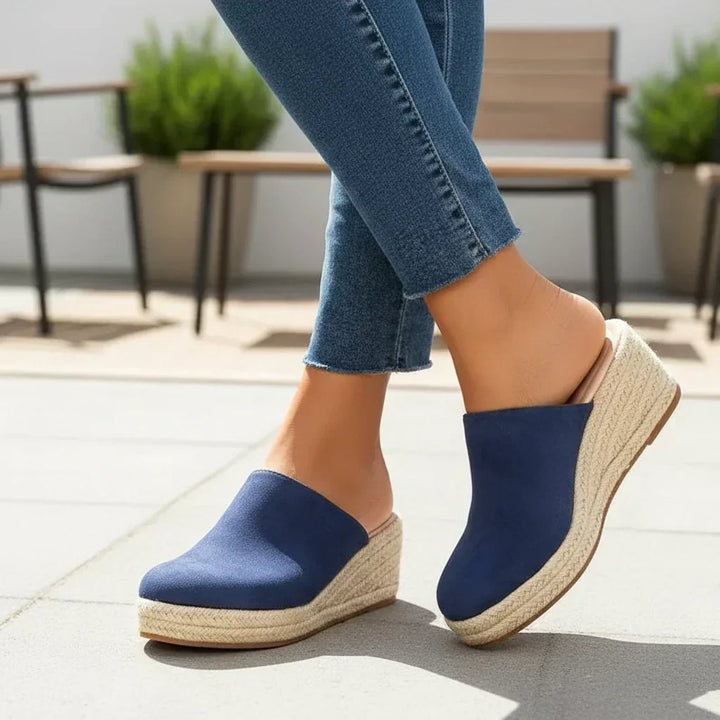 RAQUEL | ORTHOPEDIC WEDGE MULE SANDALS