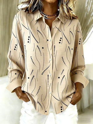 MELISSA | RELAXED ARTISTIC PATTERN EVERYDAY BLOUSE