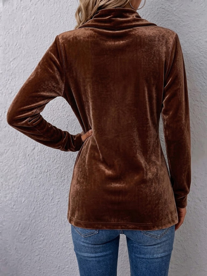 Keira | Vintage Lapel Button-Accent Long Sleeve Open Front Jacket