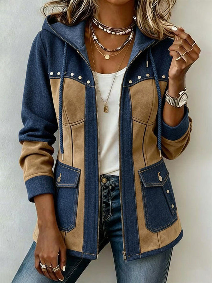 Cadence | Patchwork Hooded Jacket
