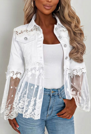 WILLOW | LACE-PANEL JACKET