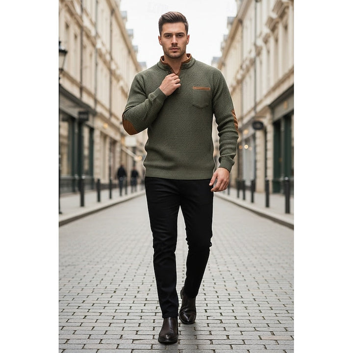 RHYS | TEXTURED LONG-SLEEVE HENLEY SHIRT