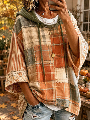 EMMA | AUTUMN PATCHWORK OVERSIZED HOODIE
