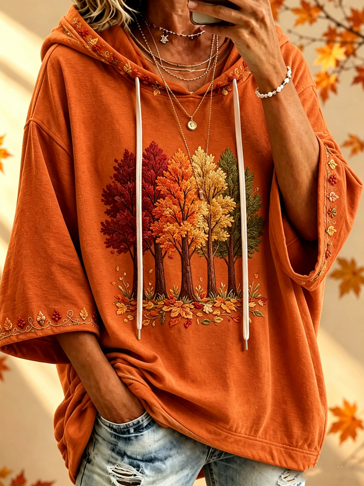 Charlotte | Autumn-Print Oversized Hoodie