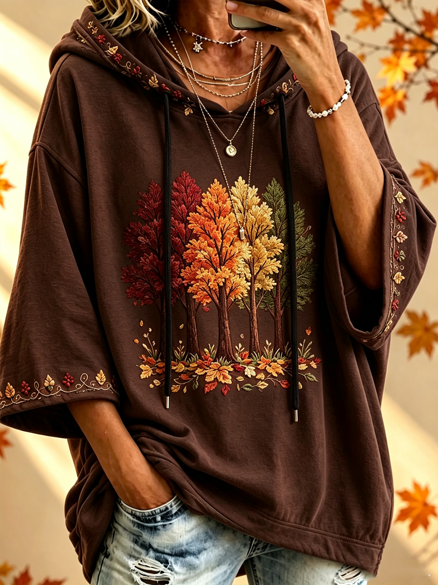 Charlotte | Autumn-Print Oversized Hoodie