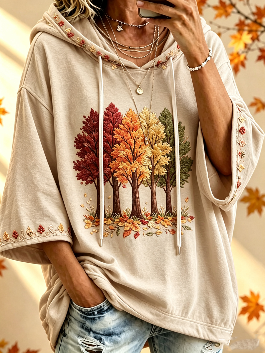 Charlotte | Autumn-Print Oversized Hoodie