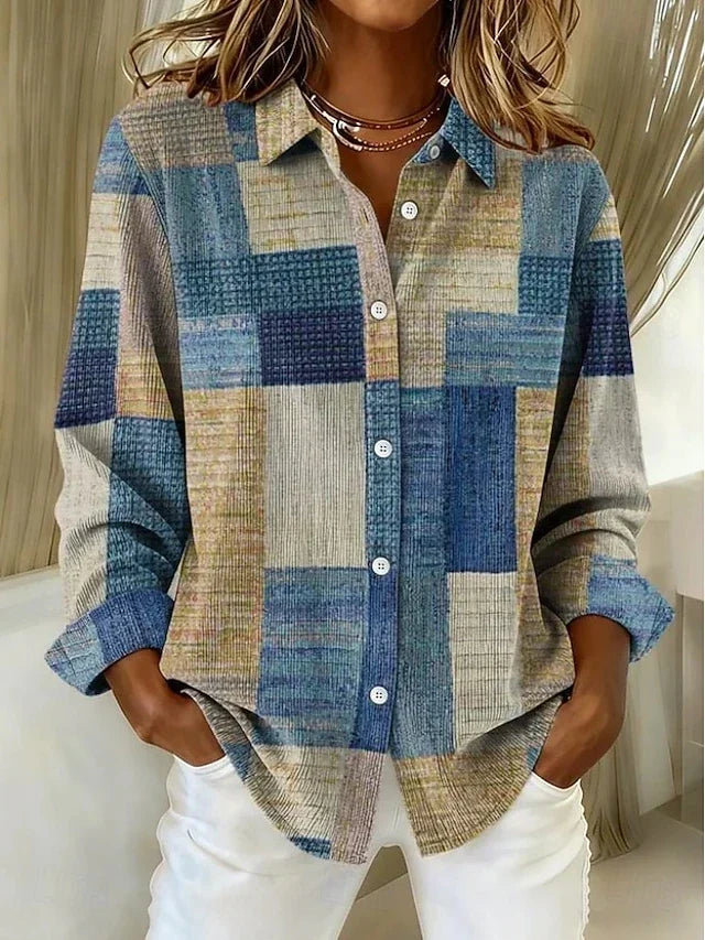 STEPHANIE | VINTAGE PATCHWORK BUTTON FRONT BLOUSE
