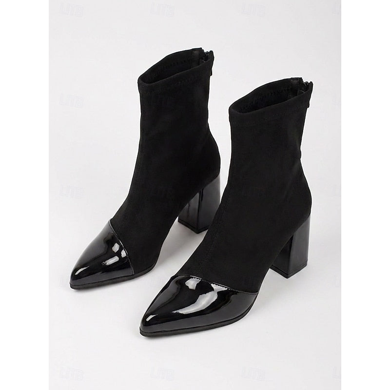 Silvia | Sleek Cap-Toe Ankle Boots