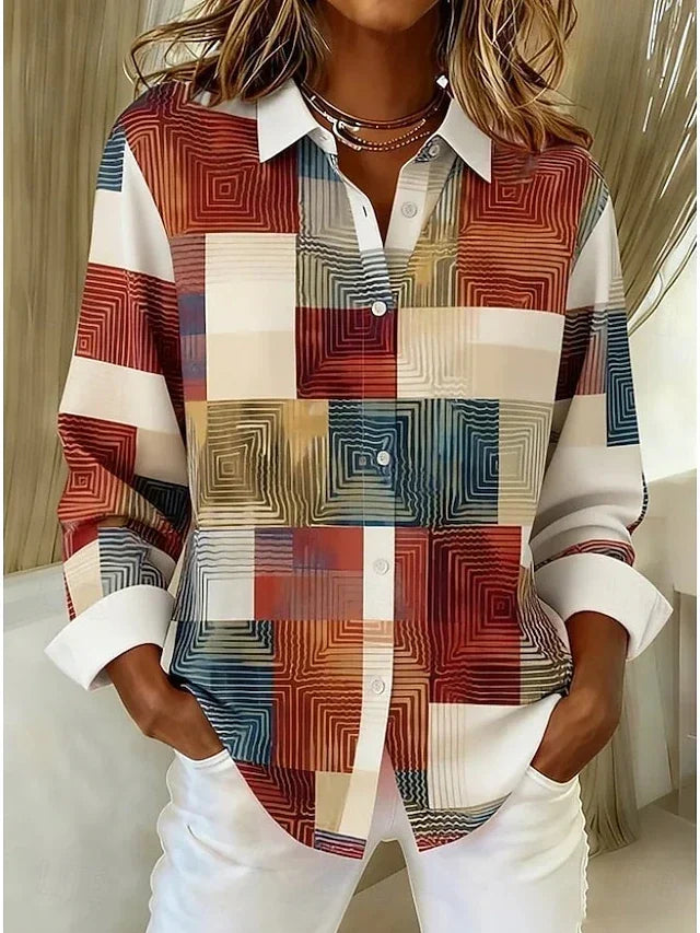 STEPHANIE | VINTAGE PATCHWORK BUTTON FRONT BLOUSE
