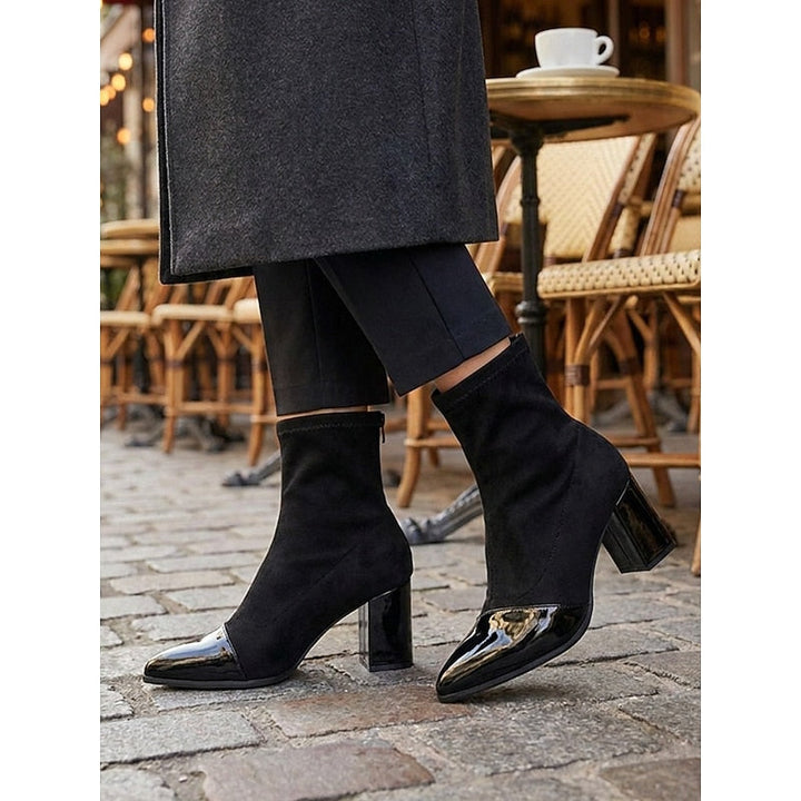 Silvia | Sleek Cap-Toe Ankle Boots